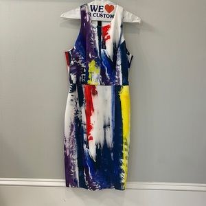 Sleeveless Milly dress with great artist print